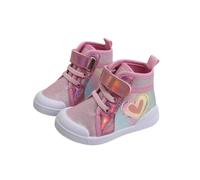 Allbestop Chaussure Enfant Fille Montantes en Toile pour Filles Chaussures Décontractées Confortables Antidérapantes Respirantes à Bout Classique pour Usage Quotidien(Rouge,26)