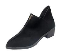 Allbestop Chaussure Femme, Bottines Femme Bout Rond Botte de Bouteille Women Boots Bottes de Neige Chaussure Plateforme(Noir,37)