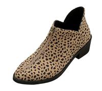 Allbestop Chaussure Femme, Bottines Femme Bout Rond Botte de Bouteille Women Boots Bottes de Neige Chaussure Plateforme(Marron,40)