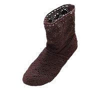 Allbestop Chaussure Femme, Bottines Femme sans Talon Bottes Orthopédiques Imperméables Et Chaudes en Fourrure Chelsea Boots Damen Bottes de Neige Chaussures Remonte(Marron,39)