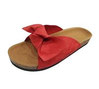 Allbestop Chaussure Femme Compensé Ete,Chaussette De Talon Silicone Femmes Sandales Maille Basket Plateforme Femme Pantoufles Homme Ete Chausson Enfants Mule Homme C(Rouge,37)