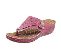Allbestop Chaussure Femme Confort Chaussures Décontractées Pour Homme Pantoufles Sandales À Bride Entre-Doigts Style Et Confort Optimal Pour Loisirs En Extérieur Et Maison Adaptées Toute L'Année(Rouge