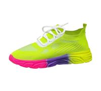 Allbestop Chaussure Running Tricotées Élégantes pour la Course et Les Tenues Décontractées Offrant Respirabilité et Confort Tout Long de L'Entraînement des Loisirs Adaptées à Chaque Saison(Vert,41)