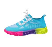 Allbestop Chaussure Running Tricotées Élégantes pour la Course et Les Tenues Décontractées Offrant Respirabilité et Confort Tout Long de L'Entraînement des Loisirs Adaptées à Chaque(Bleu Ciel,38)