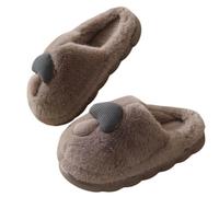 Allbestop Chaussures Bottines Memory Foam Retro Soft Plush Warm Slip on Christmas Slippers Cute Checkered Cozy Indoor Outdoor Slippers Baskets Plateforme pour Mode(Café,43)