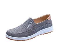 Allbestop Chaussures De À Enfiler À Coussin d'air,Chaussure Cuir Homme Chaussures De Sécurité Sabot Fourré Homme Claquette Femme Confortable Chausson Requin Colle(Grey,41)