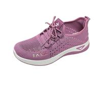 Allbestop Chaussures de Basket, Chaussure Orthopédique Tennis Chaussures Femme Sneakers Ouverte Basket Running Femme de Randonnée Marche Jogging Large, Sport en Salle Badminton Squash(Violet,37)