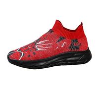 Allbestop Chaussures de Basketball, Chaussures Orthopédique Femme Tennis de Table Barefoot Sneaker Running Femme Basket Randonnée Chaussure Marche Jogging Fille, Chaussure Sport Pieds(Rouge,37)