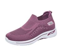 Allbestop Chaussures De Marche À Enfiler À Coussin d'air,Basket Haute Homme Chaussures De Sécurité Sabot en Cuir Homme Espadrille Femmes Compensees Sandales A Talon (Violet,41)