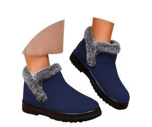 Allbestop Chaussures Femme Bottes d'hiver Tendance Unisexes, Semelles Souples et épaisses, isolées thermiquement, idéales pour Les activités de Plein air par Temps Froid (Bleu,40)