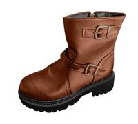 Allbestop Chaussures Femme, Bottines à Talon Femme Bottes Mi-Mollet à Talon Carré pour Fold Over Boots Bottes de Neige Botas de Plataforma Con Cuña Para Mujer(Jaune,40)