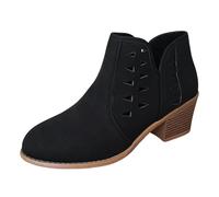 Allbestop Chaussures Femme, Bottines à Talons Haut Bottes Femme Mollet Large Women'S Winter Snow Boots Imperméable Boots Neige Chaussures Femmes(Noir,40)