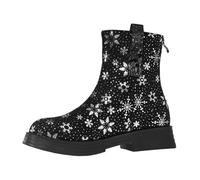Allbestop Chaussures Femme, Bottines Formelle pour Femme avec Sangle de Boucle Bottes Tendance Chelsea Boots Damen Chaussures de Neige Remonte Chaussure(Noir,39)