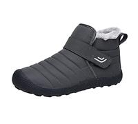 Allbestop Chaussures Femme, Bottines Orthopédiques Femm Femmes Bottes de Neige Mode Bottines à Lacets Femme Automne Hiver Bottes Country Chaussures Hiver(Gris,44)