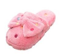 Allbestop Chaussures Femme Chaussure chaud arc maison coton nouvelles pantoufles hiver mignon dames intérieur antidérapant femmes femmes pantoufle(Rose,36)