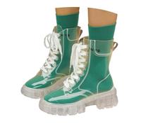 Allbestop Chaussures Femme, Chelsea Bottines Botas à Plateforme de Talon Carré Para Mujer Bottes Mi-Mollet pour Femme Chaussures de Neige Boots Cowboy Basse Sorel(Vert,36)