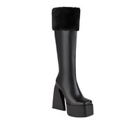 Allbestop Chaussures Femme Talon, Cuissardes Cuir Femme Botte au Dessus Du Genou Bottes Talon Haut Bottes en Cuir à pour Femmes(Noir,41)
