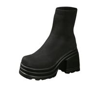 Allbestop Chaussures Mode Et Sport pour Femmes, Bottines Punk à Lacets Femme Botte de Securité Femme Women'S Winter Snow Boots Bottes Neige Chaussures(Noir,40)