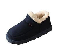 Allbestop Chaussures Plates pour Taille 7 Grande Largeur Pantoufles Unisexes à Semelle en Caoutchouc pour Adultes, Pantoufles lavables, Papa, Grandes Été Bottines Fourrées(Bleu Marine,38)