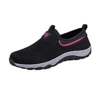 Allbestop Chaussures Running Femme Women's Sneakers 2026 Édition - Titre du sans Bracelets Chaussures Décontractées à Enfiler en Légère pour Seniors et Couples Actifs(Rose Vif,38)