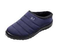 Allbestop Compensées Pour Femmes Bout Fermé intérieurs et extérieurs, doublés de polaire douce, pour la maison et les voyages Lacets Chaussures Marron (Bleu,42)