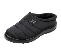Allbestop Compensées Pour Femmes Bout Fermé intérieurs et extérieurs, doublés de polaire douce, pour la maison et les voyages Lacets Chaussures Marron (Noir,45)