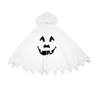Allbestop Déguisement Halloween Gothique Combinaison Déguisement Halloween Enchanteresse Spectacle Fête Élégante Cour Costume Cosplay Médiéval Princesse Garçon Fille Sorcier(Blanc,4-6 ans)