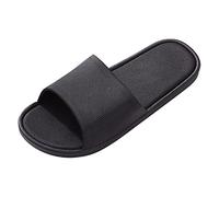 Allbestop Extérieur Pantoufles Cotton Flax Casual Soft Pantoufles,Pantoufles Homme Charentaises Chaussons Mules Femme Charentaise Femme Claquette Requin Mules Cuir Femme Chaussure (Le Noir,43)