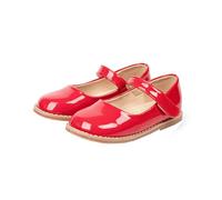 Allbestop Fille Bout Souple Baskets Chaussures habillées Mary Jane pour Filles, Mocassins Petites d'école décontractées à Semelle antidérapante Rose Mode (Red, 29.5 Little Child)