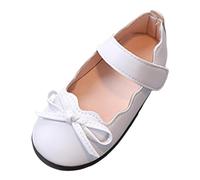 Allbestop Fille Chaussures Princesse, Chausson de Danse Fille Sandales Chaussures Bébé Ballerine Princesse Paillettes(Blanc,24)