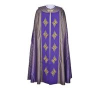 Allbestop Halloween Costume Costume De Cosplay Prêtre Médiéval Cape Élégante Polyvalente Tenue Classique De Scène Vêtement Tendance Pour Événements Design Raffiné Et Fonctionnel(Violet,5XL)