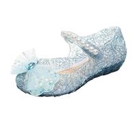 Allbestop Mary Jane Sandales Filles Modèle Récent Ornées d'un Nœud Charmant Semelle Souple Confortable avec Boucle Chaussures Princesse Légères Élégantes(Bleu,24)