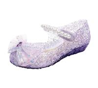 Allbestop Mary Jane Sandales Filles Modèle Récent Ornées d'un Nœud Charmant Semelle Souple Confortable avec Boucle Chaussures Princesse Légères Élégantes(Violet,28)