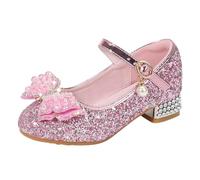 Allbestop Mary Jane Sandales Scintillantes pour Filles Légère et Confortable Semelle Souple Adaptée Aux Occasions Quotidiennes et Festives par Les Jeunes Enfants Filles De 3 à 1 Ans(Rose,38)