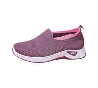 Allbestop Mocassin Femme Chaussures Décontractées À Respirante Et Semelle Épaisse Enfilage Facile Design Pied Couvert Et Confort Tout Long De La Journée pour Un Usage Quotidien(Violet,39)