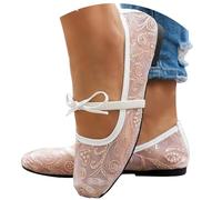 Allbestop Mocassin Femme Confortable Chaussures Décontractées Élégantes À Enfiler avec Découpe en Dentelle pour Confort Quotidien Polyvalence Optimale(Or Rose,41)