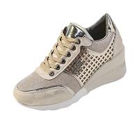 Allbestop Mocassin Femme Confortable Chaussures Décontractées Femme Chaussures Décontractées Style Tendance avec Fermeture Éclair Plateforme Et Lacets Version Actuelle pour Utilisation Quoti