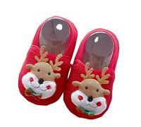 Allbestop Noël Bébé Bébé Bottillons,Chaussette Chausson Chaussures Ado Fille Ankle Boots Chaussettes Chauffantes Enfant Enfants Chaussures À Enfiler Légères Chaussons Feutre(Rouge,27)
