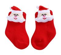 Allbestop Noël Bébé Chaussettes Tout-Petits Garçons Filles Enfants Enfants Chaussettes Fond Souple Tout-Petits Chaussures Chaussettes Princesse Chaussettes Chaussettes De (FR/ES, Âge, 12 mois, Blanc)