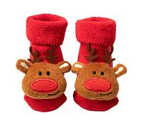 Allbestop Noël Bébé Chausson Bébé,Désodorisant Chaussure Bottine Enfant Fille Boots Fourrées Bonnet Bebe Garçon 0-6 Mois Chaussure Souple Bebe Ballerine Fille(S,D)