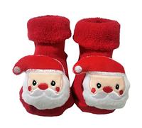 Allbestop Noël Bébé Chaussons Noel Enfant,Chausson Noel Bebe Chaussures Bebe Garçon Chaussons Boots Chaussettes Enfant 31-34 Bebe Fille Été Mignon Cuir De Semelle Chaussures Pantoufles (S,K)