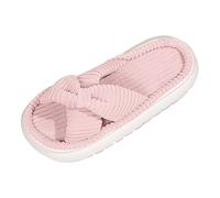 Allbestop Pantoufles pour Femmes en Daim à Bout Ouvert avec Semelle épaisse Chaussons décontractés Confortables pour extérieur Tendance Automne Hiver(Rose,41)