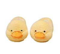 Allbestop Pantoufles pour femmes mignonnes en forme de hamburger chaudes antidérapantes confortables idéales pour la maison et cadeaux(Jaune,40)