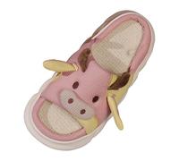 Allbestop Pantoufles Taille 9 Large Pantoufles en Lin Mignonnes pour Femmes, sans Odeur, pour la Maison, avec Fond épais, vêtements extérieurs, Sandales antidérapantes Bottes Mi-Mollet(Rouge,37)