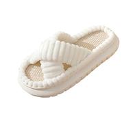 Allbestop Plate-forme Pour Femmes Bottes chaussures chaudes d'hiver avec broderie pour un confort décontracté Talon Soirée Cher (Blanc,41)