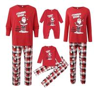 Allbestop Pyjama Famille, Pyjama Noël Famille Noel Fille-Homme Femme Hiver Chaud Enfant Garcon Chaud(Rouge,14 Ans)