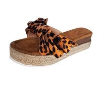 Allbestop Running Femme De Chaussures Décontractées pour Femmes Titre Chaussures Bowknot À Plateforme Ouvertes pour Femmes Style Casual Et Confortable Quotidienne(Kaki,39)