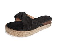 Allbestop Running Femme De Chaussures Décontractées pour Femmes Titre Chaussures Bowknot À Plateforme Ouvertes pour Femmes Style Casual Et Confortable Quotidienne(Le Noir,39)