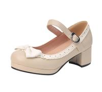 Allbestop Sandale Femme Confortable Dames Chaussures Sandales Élégantes À Talons Moderne Style Mary Jane Chaussures Bout Carré Grande Sans Barrettes(Blanc,38)