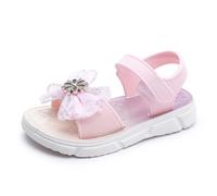 Allbestop Sandale Fille Sandales de Plage pour Filles avec Semelle Souple et Fermeture à Scratch pour Un Confort Estival Optimal(Rose,24)